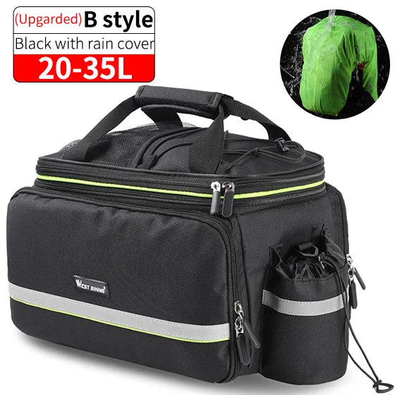 WEST BIKING Large Capacity 3 in 1 Waterproof Bike Trunk Bag