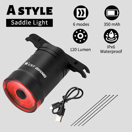 WEST BIKING Rear Bicycle Flashlight