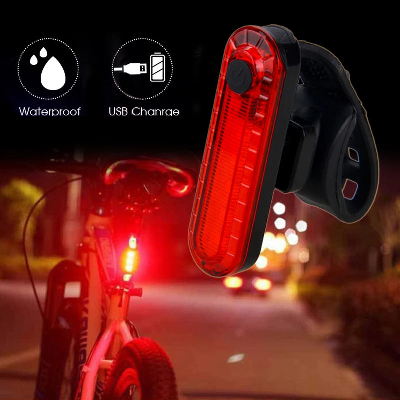 USB Rechargeable LED Bike Taillight – Waterproof Safety Warning Light for MTB & Road Cycling