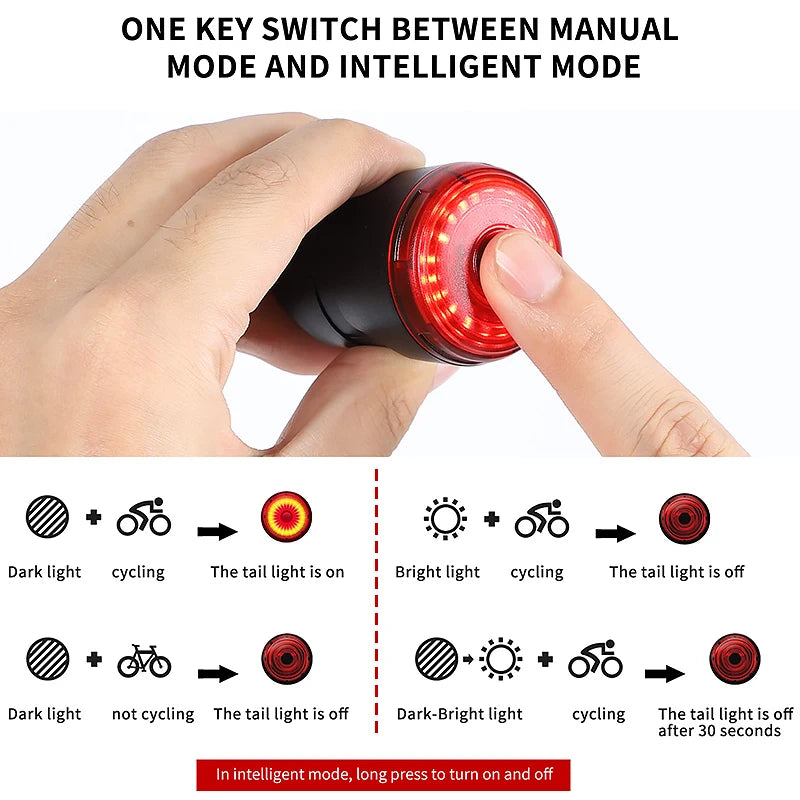 WEST BIKING Rear Bicycle Flashlight