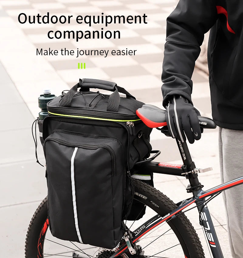 WEST BIKING Large Capacity 3 in 1 Waterproof Bike Trunk Bag