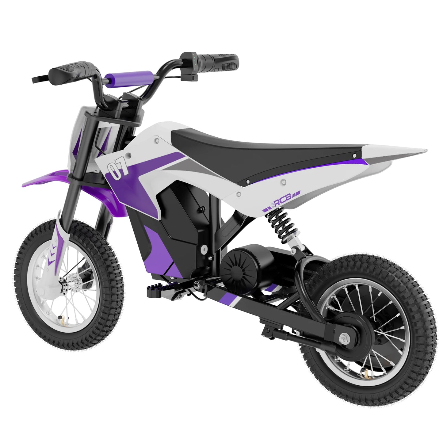 Purple RCB R9X Off-Road Motorcycle