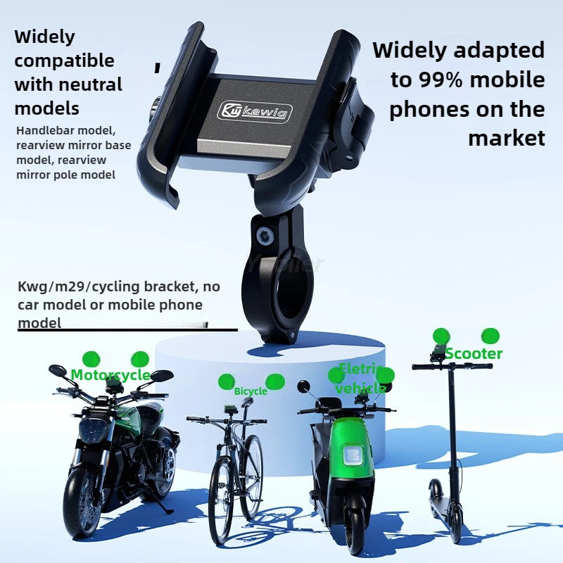 Handlebar Motorcycle Phone Holder Camera Phone Mount for iPhone 16 Pro Max 15 14