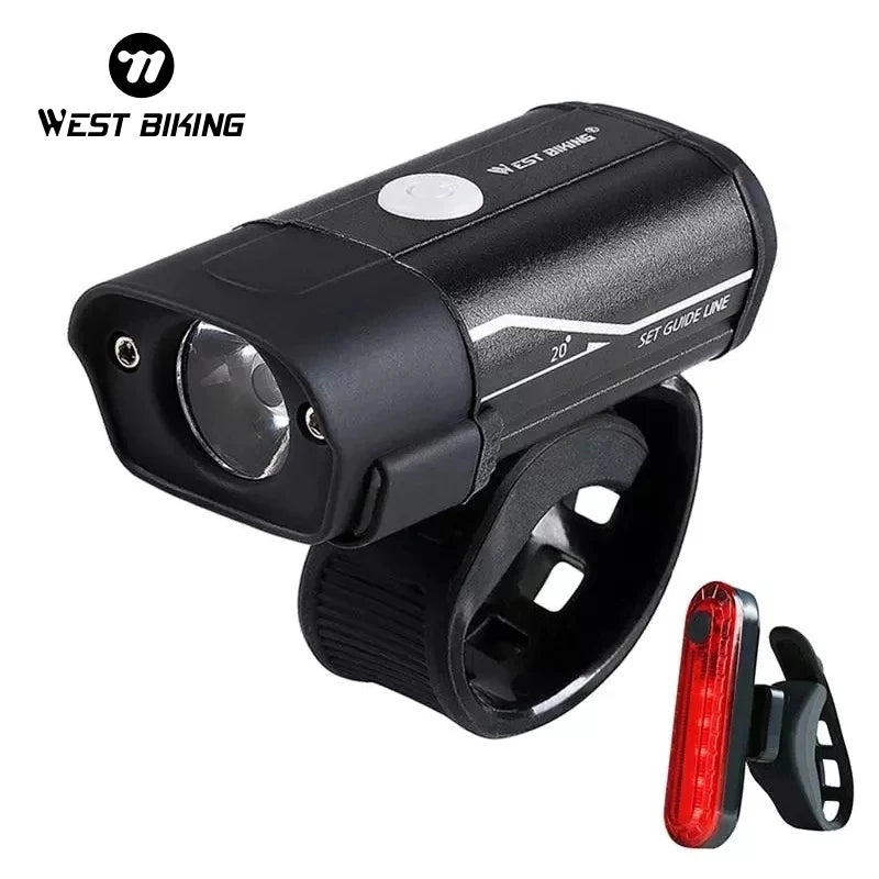 WEST BIKING L2 LED Bike Headlight & Taillight Kit – USB Rechargeable Bicycle Light Set