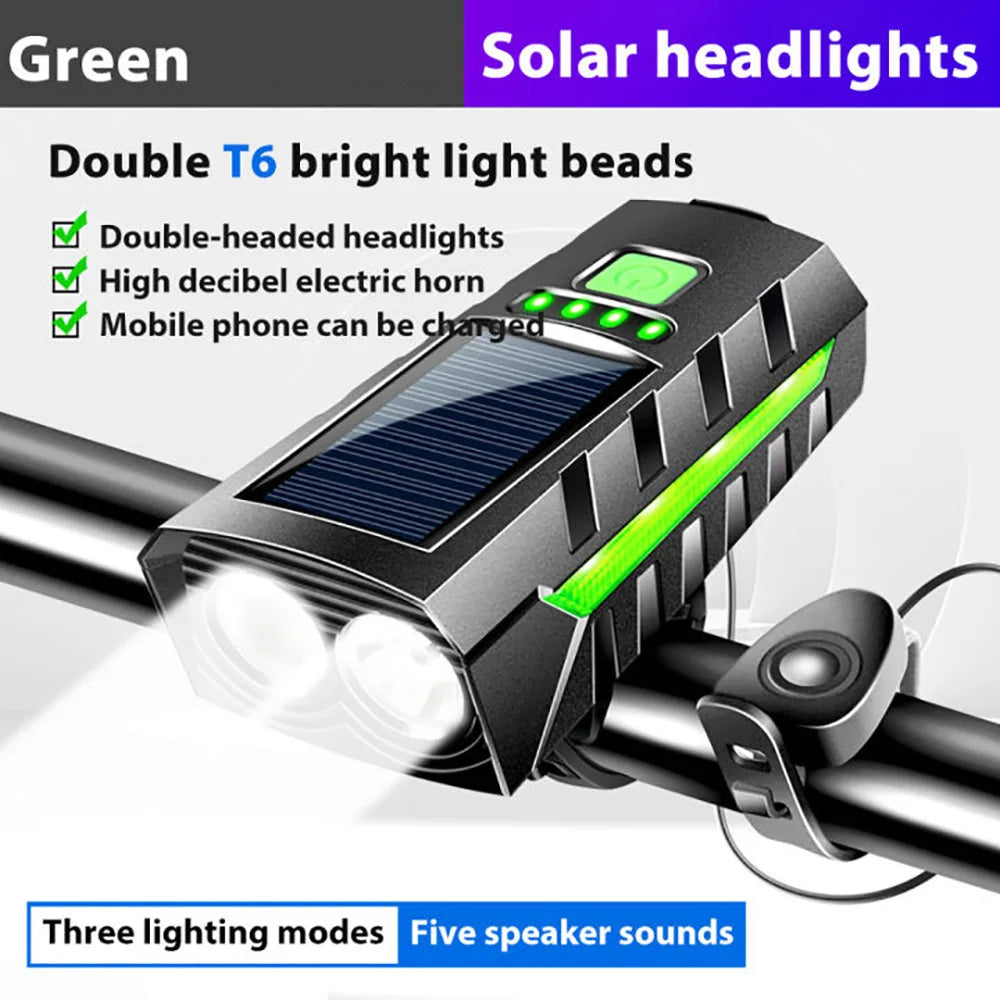 Solar Rechargeable Bike Headlight