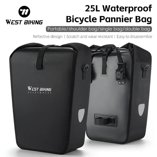 25L / 50L WEST BIKING Waterproof Bike Rack Bag