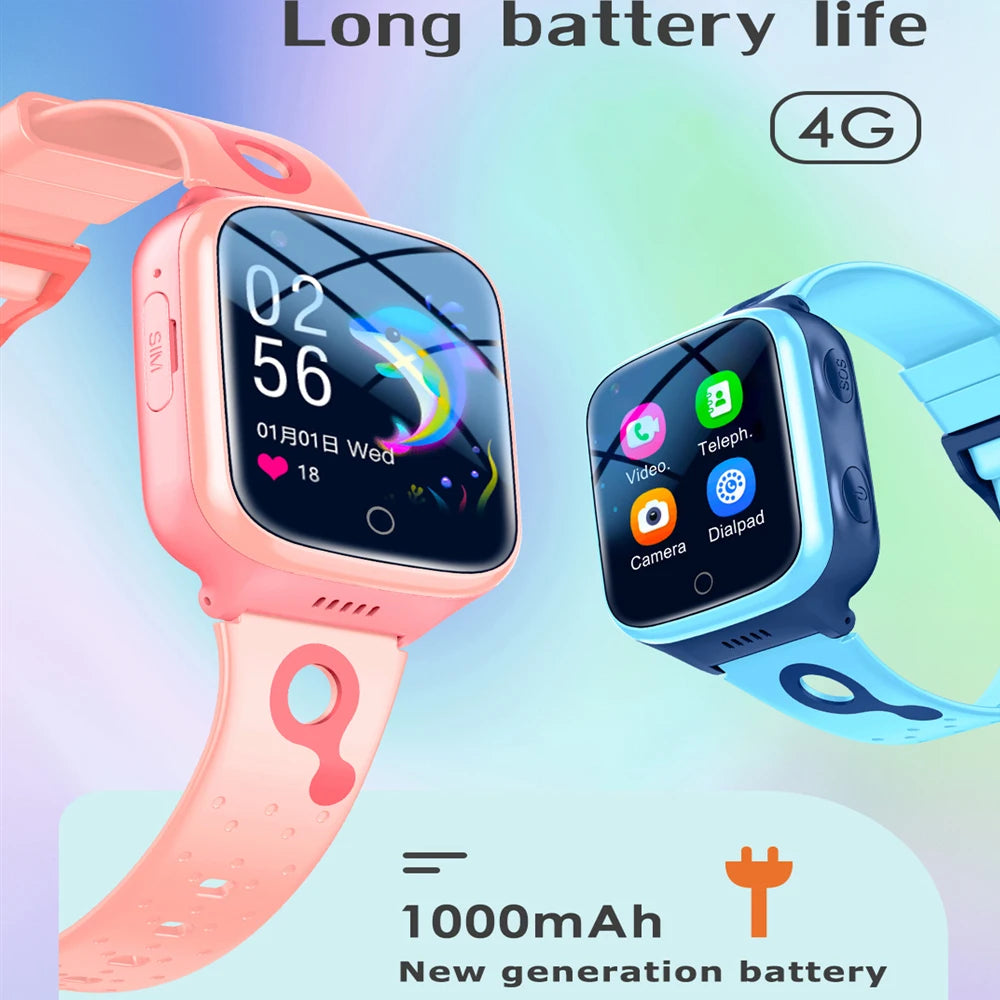 Pink KGG 4G Smart Watch Kids