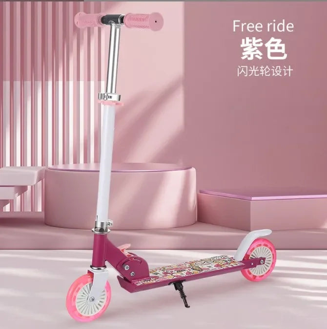 Purple Red Free Ride Kick Scooter