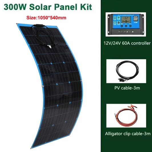 Luxuglow 18V 600W/ 300W Flexible  Portable Solar Panel