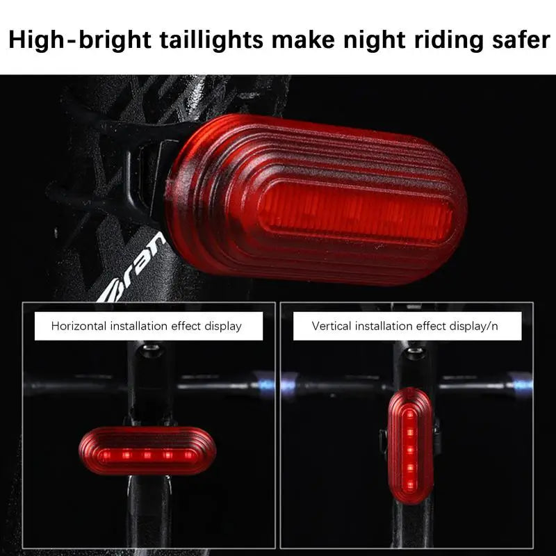 Tail Lights For Cycle Rechargeable Bikes Lights Front And Rear Led Lights For Bikes Visible Safety Flashlight 500mAh Battery