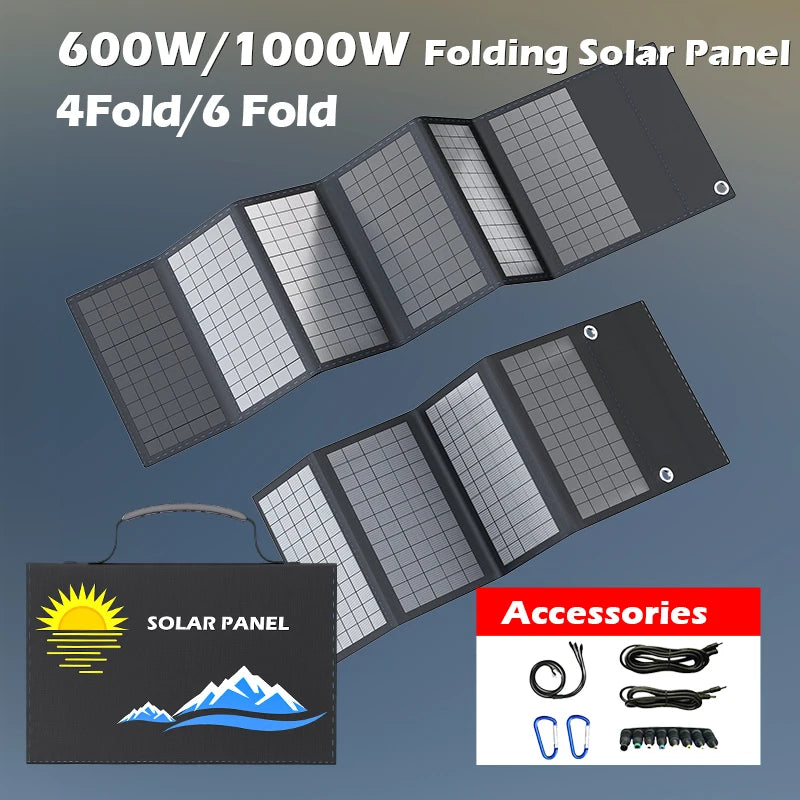 600W 1000W 18V 12V USB DC Foldable Panels