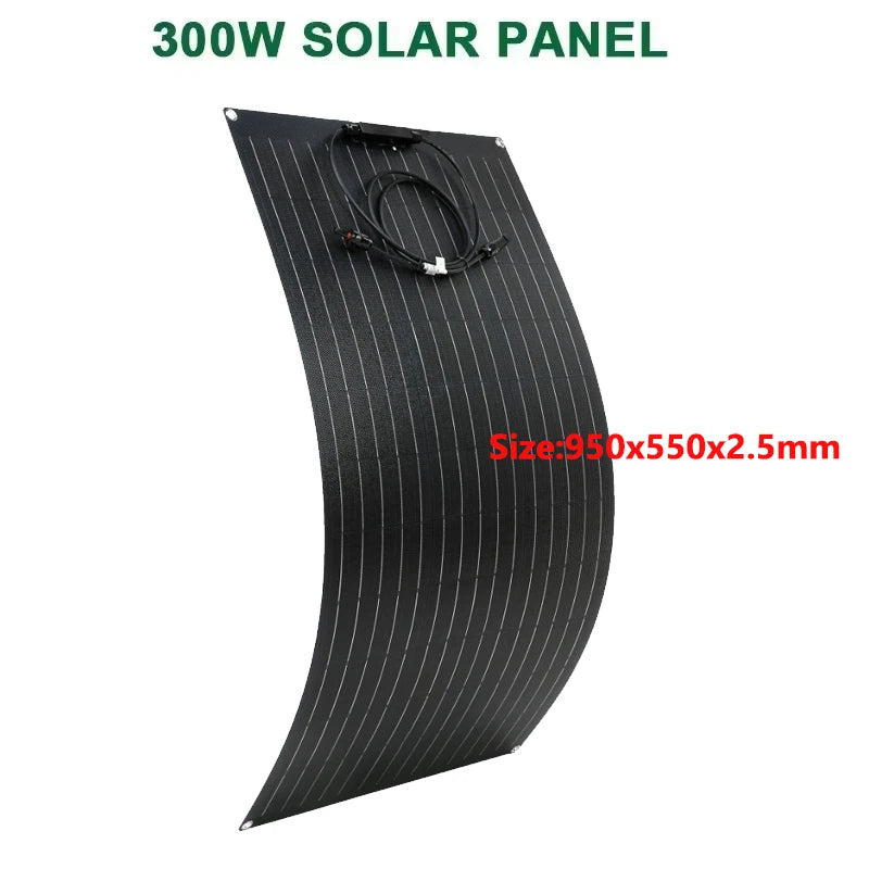 Luxuglow 18V 600W/ 300W Flexible  Portable Solar Panel