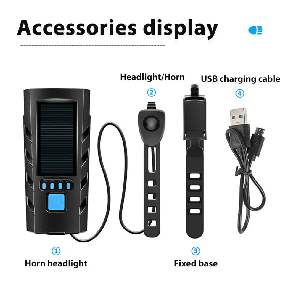 Solar Rechargeable Bike Headlight