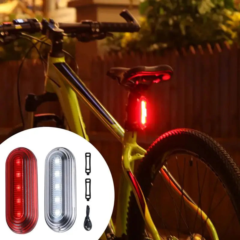 Tail Lights For Cycle Rechargeable Bikes Lights Front And Rear Led Lights For Bikes Visible Safety Flashlight 500mAh Battery