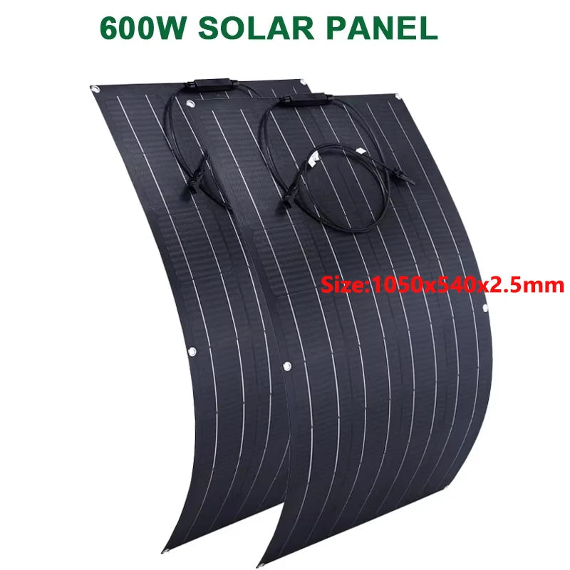 Luxuglow 18V 600W/ 300W Flexible  Portable Solar Panel