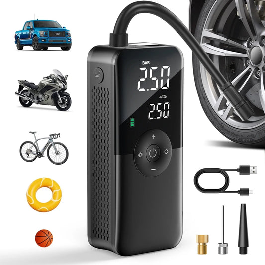 CARSUN Digital Portable Tire Inflator Rechargeable Electric Inflator