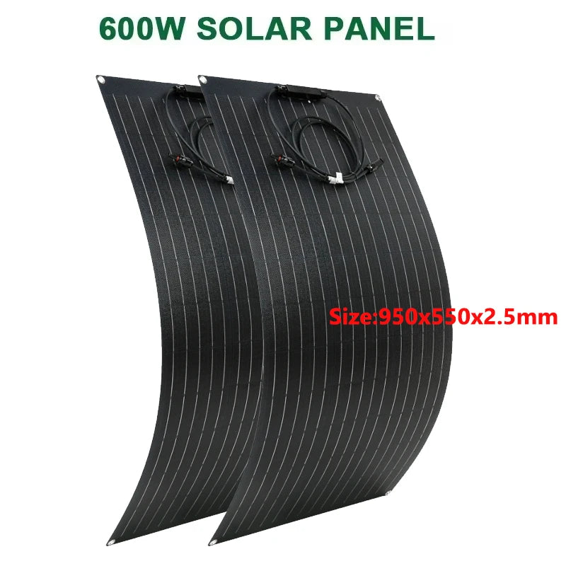 Luxuglow 18V 600W/ 300W Flexible  Portable Solar Panel