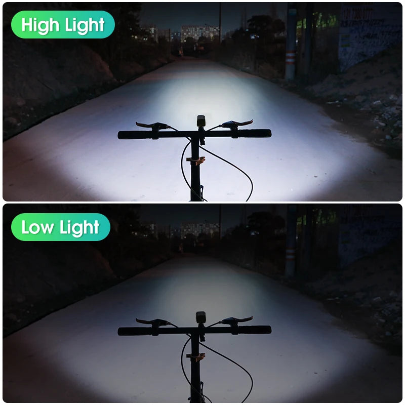 WEST BIKING Waterproof Front Light & Horn USB Rechargeable Smart Bicycle Light