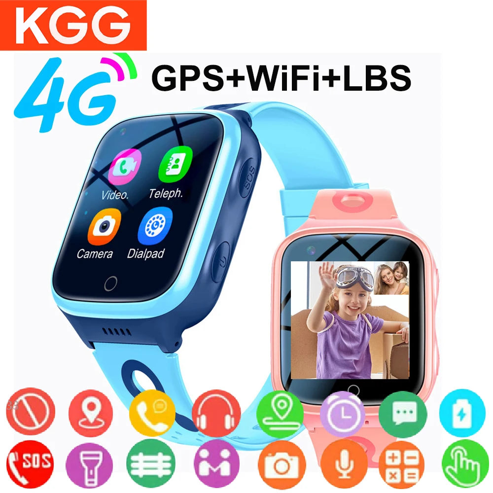 Pink KGG 4G Smart Watch Kids